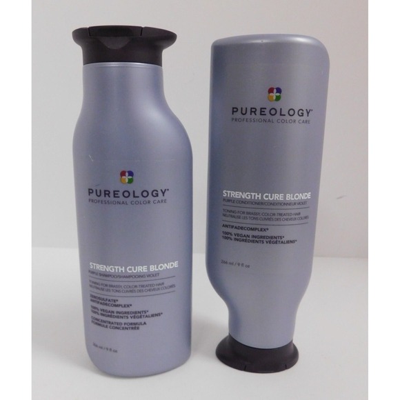 Pureology Strength Cure Blonde‎ Purple Shampoo and Conditioner 9 oz Duo - Picture 1 of 2
